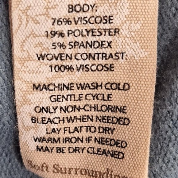 Soft Surroundings Viscose Blend Hooded Dress Size Large - Picture 6 of 7